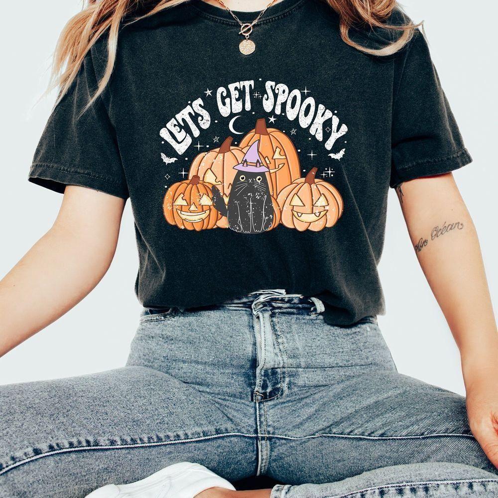 Retro Lets Get Spooky Halloween Vuitino Shirt